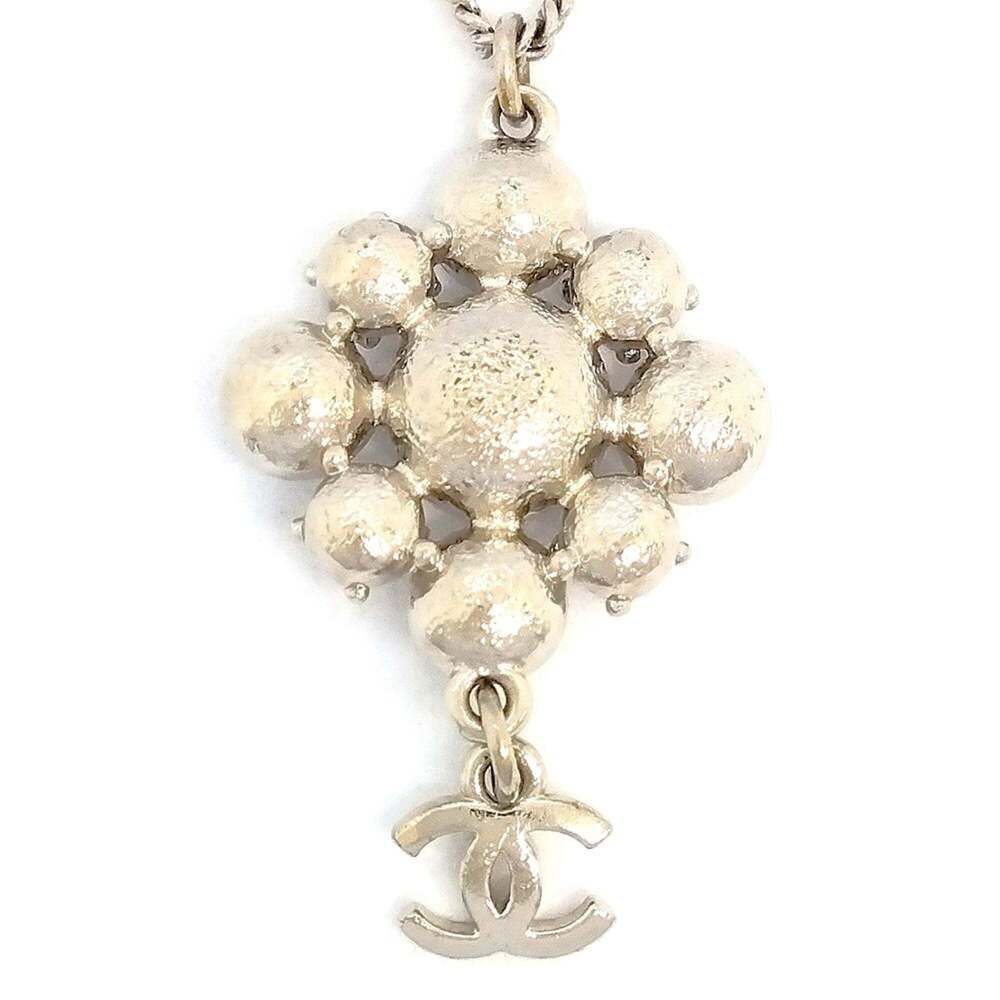 CHANEL Silver Logo Necklace - Picture 4 of 8